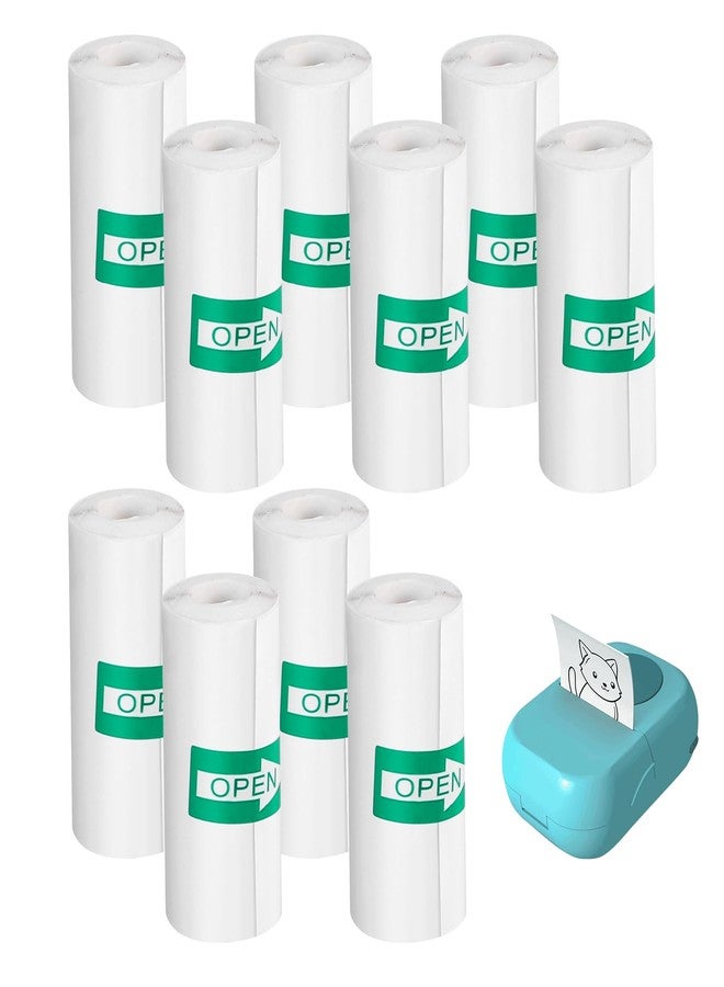 Runhike 10 Rolls Sticker Maker Refill Compatible with Hello Blink,2.2 X 0.98 Inch,White Adhesive Stickers Compatible with Hello Blink,Thermal Paper for Most Kids Instant Camera - Image 1